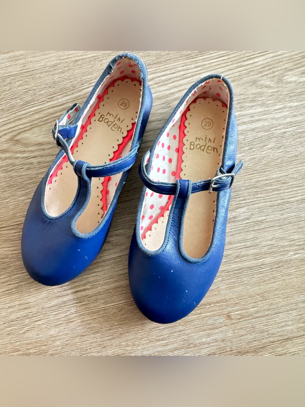 Mini Boden Blue T‑Strap Girls' Dress Shoes| Mary Jane’s| Ballerinas